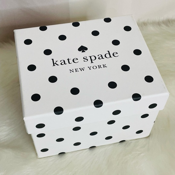 NWT Kate Spade Polka Dot Dots Boxed Portable Travel Jewelry Holder Case Black - Picture 9 of 9